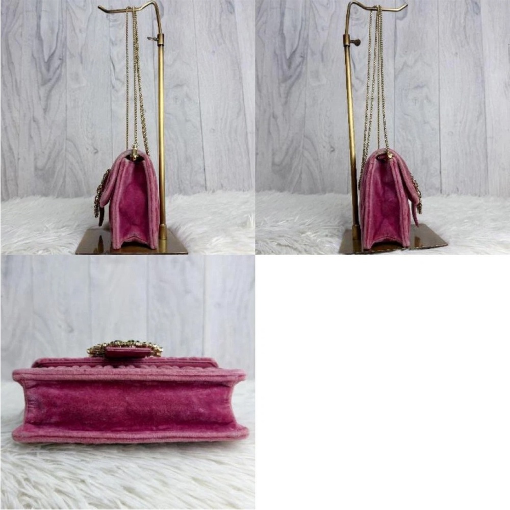 Miu Miu Pink Velvet Shoulder Bag - Picture 7 of 10